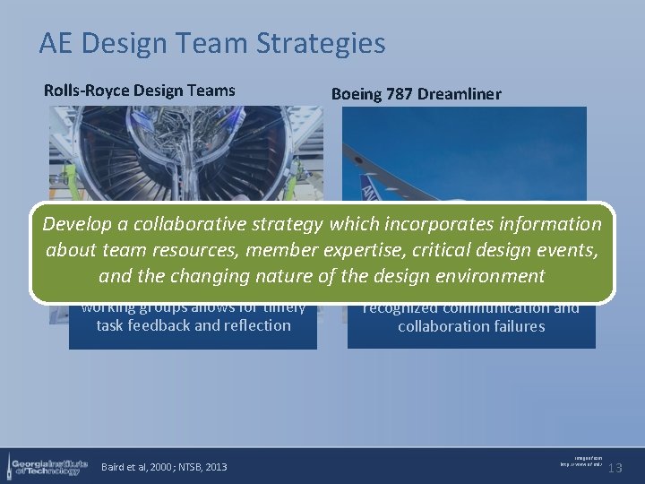 AE Design Team Strategies Rolls-Royce Design Teams Boeing 787 Dreamliner Develop a collaborative strategy