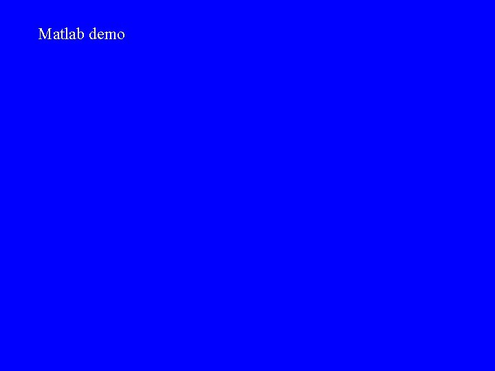 Matlab demo 