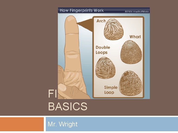 FINGERPRINTING BASICS Mr. Wright 