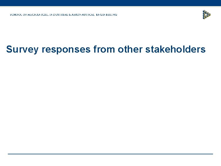 Survey responses from other stakeholders 