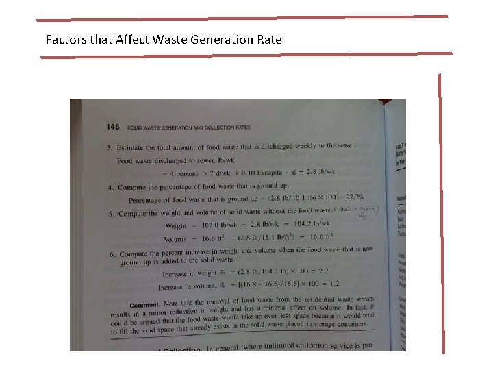 Factors that Affect Waste Generation Rate 