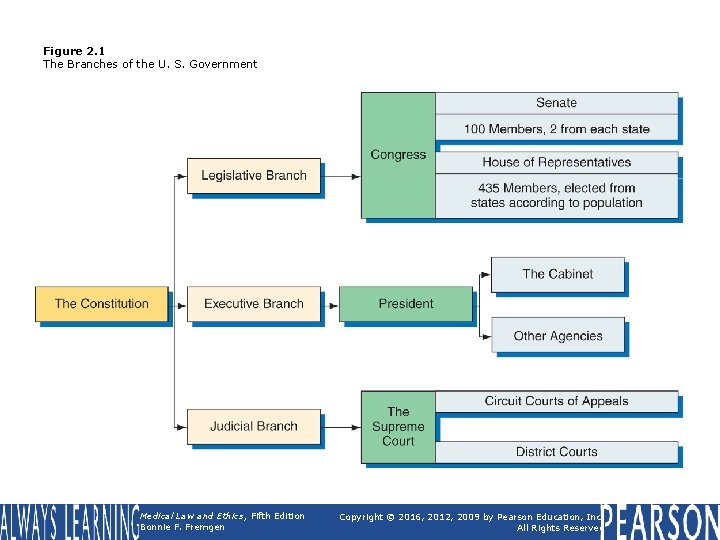 Figure 2. 1 The Branches of the U. S. Government Medical Law and Ethics,