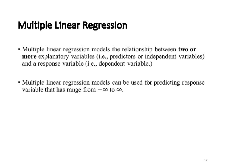 Multiple Linear Regression • 16 