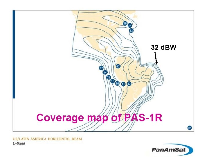 32 d. BW Coverage map of PAS-1 R 