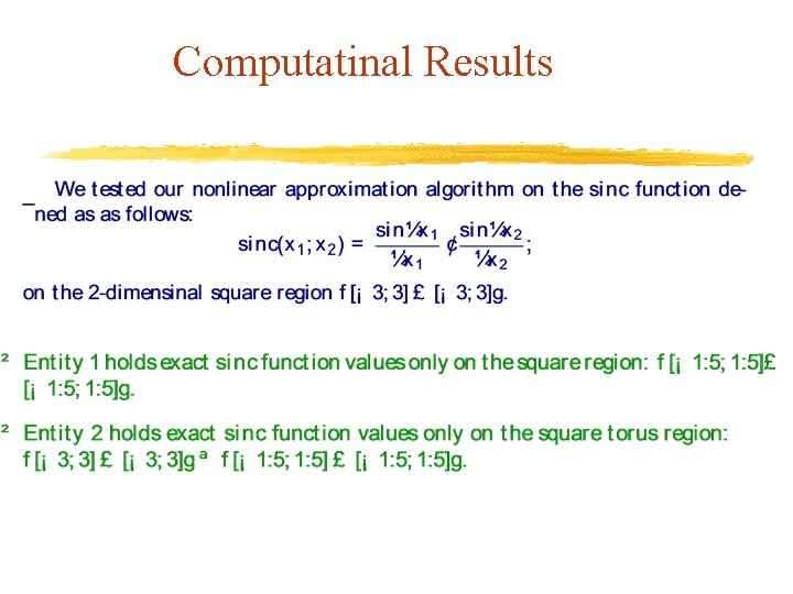 Computatinal Results 