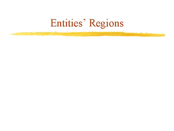 Entities’ Regions 