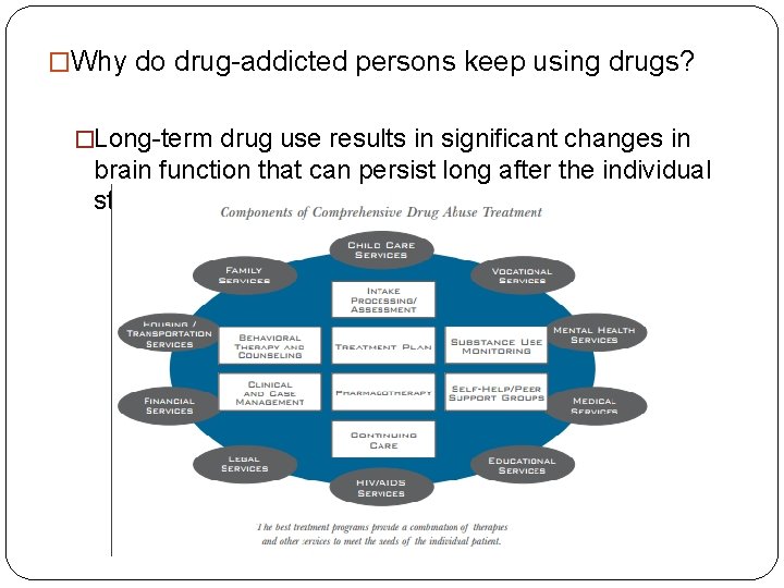 �Why do drug-addicted persons keep using drugs? �Long-term drug use results in significant changes