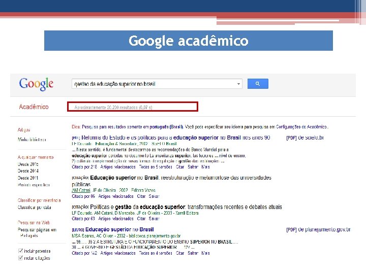 Google acadêmico 