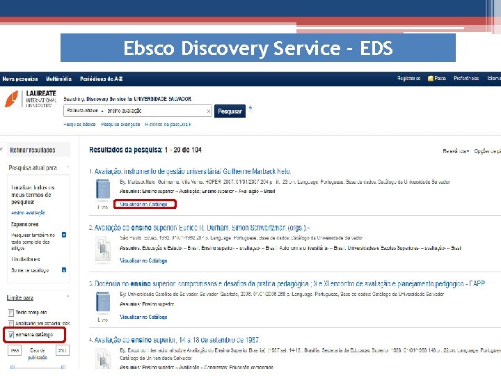 Ebsco Discovery Service - EDS 