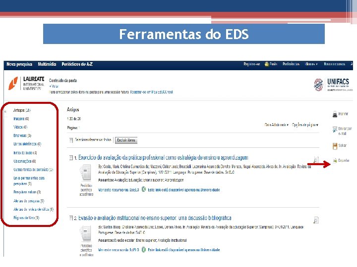 Ferramentas do EDS 