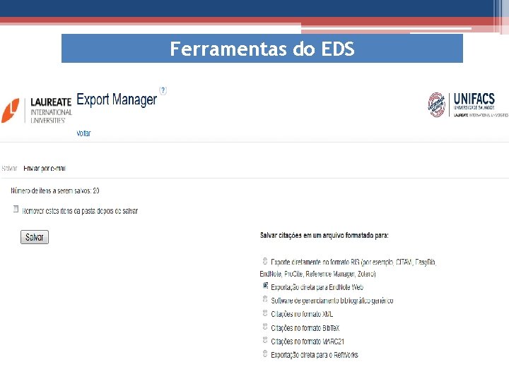 Ferramentas do EDS 