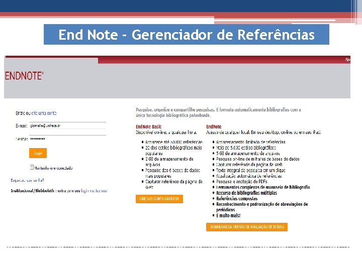 End Note - Gerenciador de Referências 