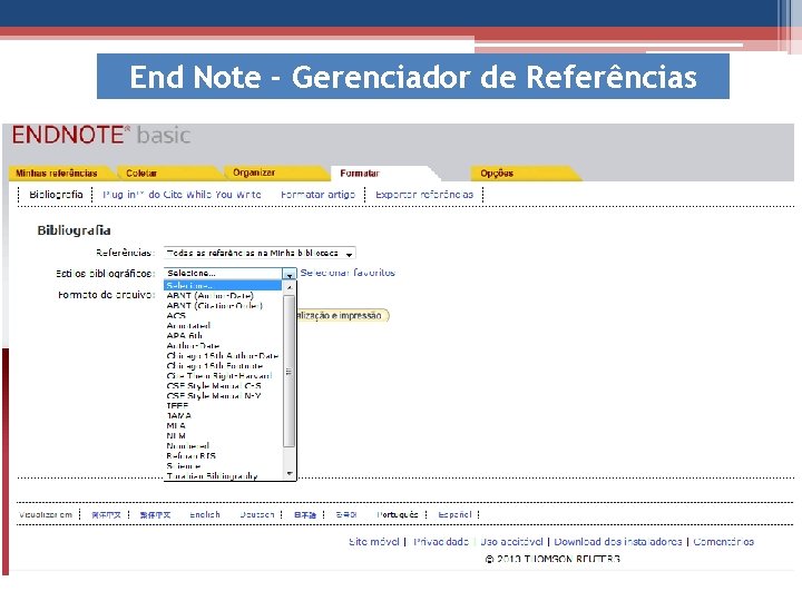 End Note - Gerenciador de Referências 