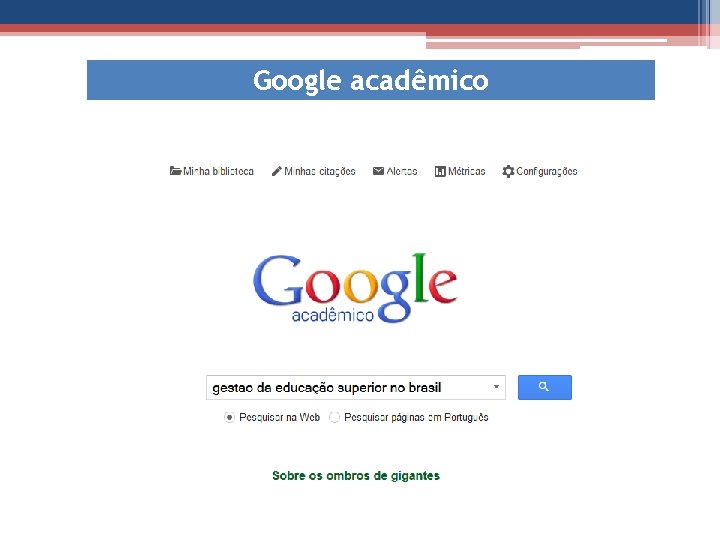 Google acadêmico 