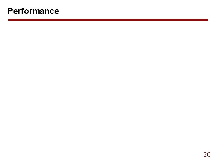 Performance 20 