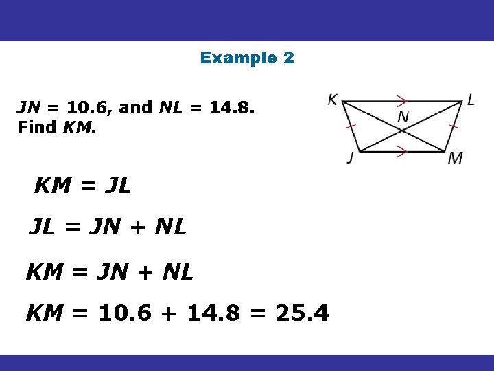6 -6 Properties of Kites and Trapezoids Example 2 JN = 10. 6, and 6 -6 Properties of Kites and Trapezoids Example 2 JN = 10. 6, and