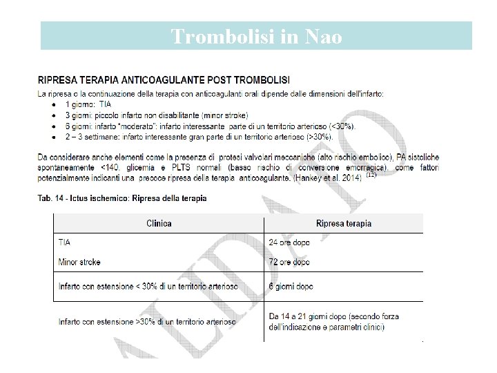 Trombolisi in Nao 