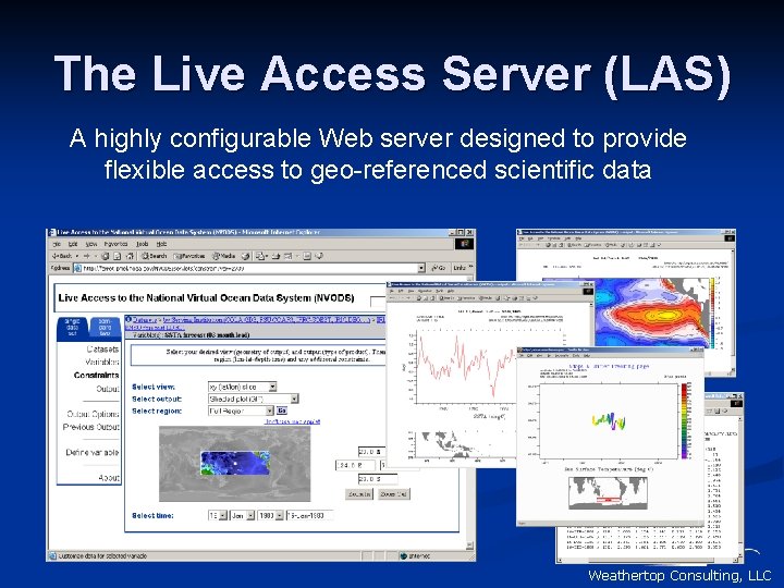 The Live Access Server (LAS) A highly configurable Web server designed to provide flexible