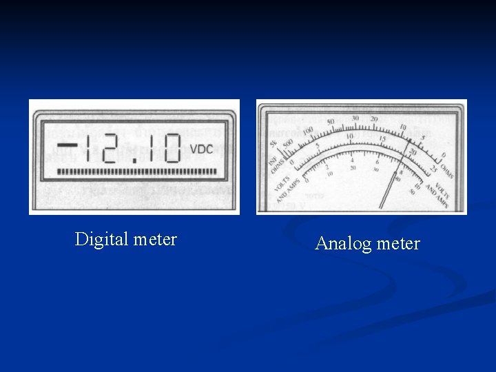 Digital meter Analog meter 