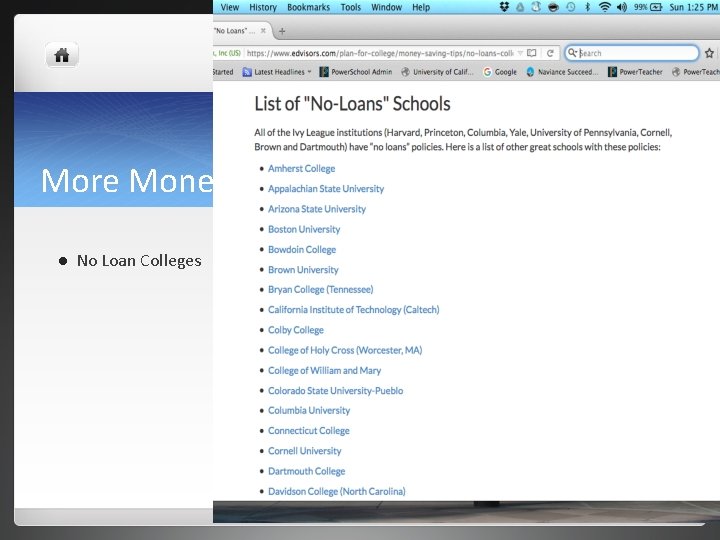 More Money l No Loan Colleges 