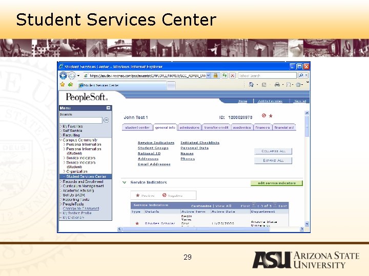 Student Services Center 29 