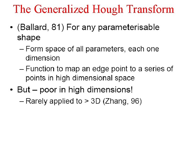 The Generalized Hough Transform 