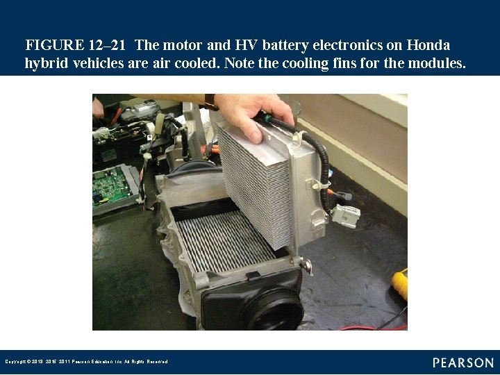 FIGURE 12– 21 The motor and HV battery electronics on Honda hybrid vehicles are