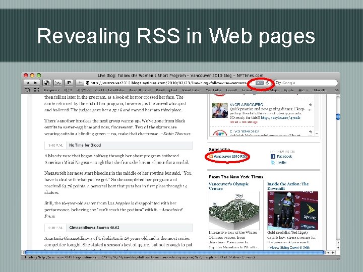 Revealing RSS in Web pages 