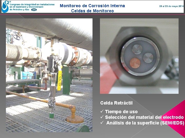 Monitoreo de Corrosión Interna Celdas de Monitoreo Celda Retráctil ü Tiempo de uso ü