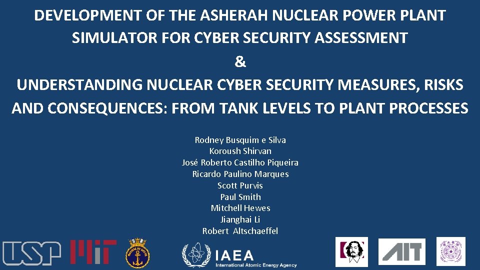 DEVELOPMENT OF THE ASHERAH NUCLEAR POWER PLANT SIMULATOR