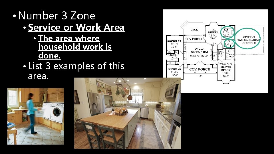  • Number 3 Zone • Service or Work Area • The area where