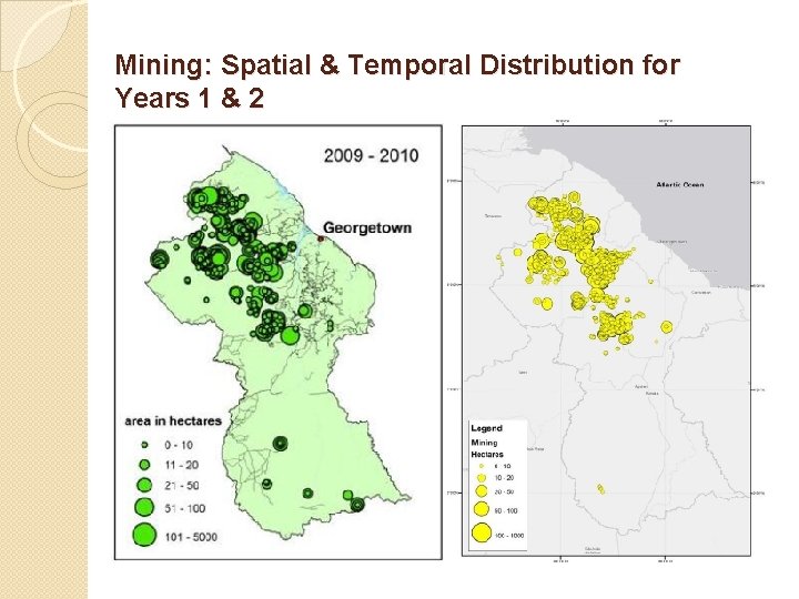 Mining: Spatial & Temporal Distribution for Years 1 & 2 