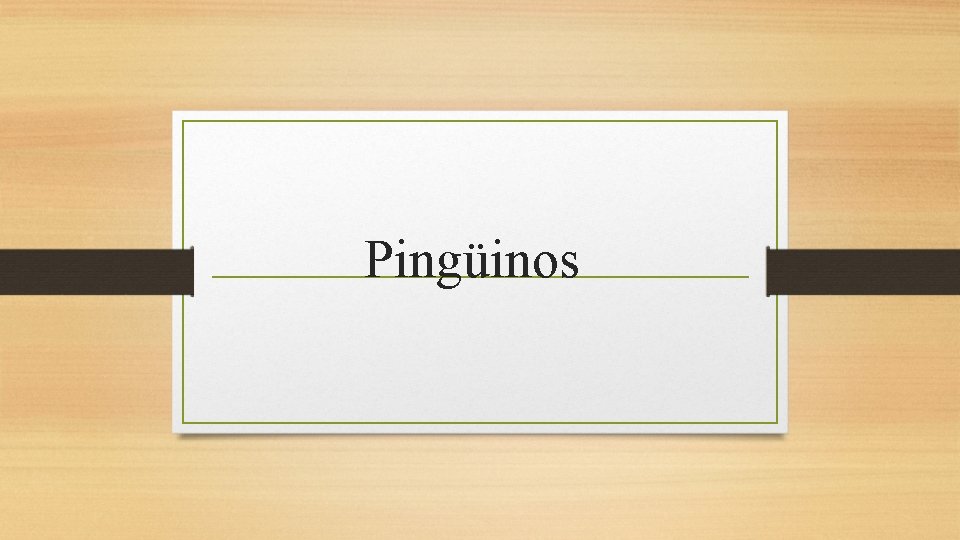 Pingüinos 