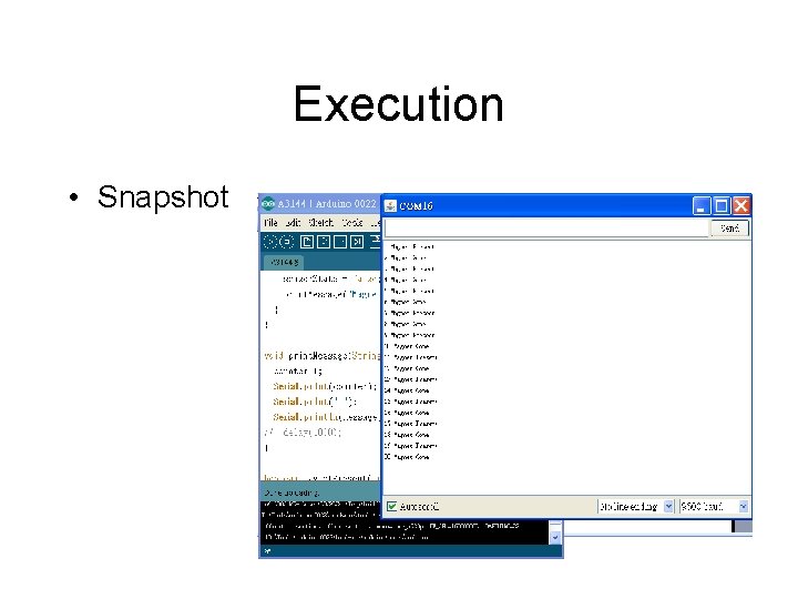 Execution • Snapshot 