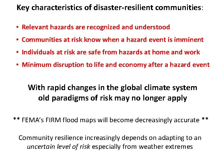 MAJOR STORM RISKS AND CLIMATE CHANGE EMPOWERING COMMUNITY