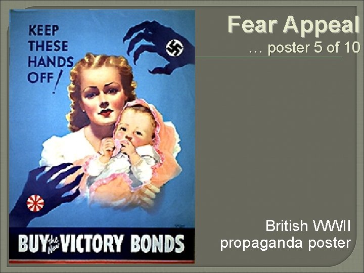 Fear Appeal … poster 5 of 10 British WWII propaganda poster 