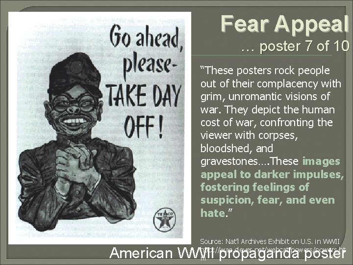 Fear Appeal … poster 7 of 10 “These posters rock people out of their
