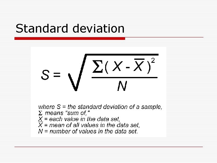 Standard deviation 