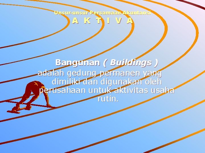 Unsur-unsur Persamaan Akuntansi A K T I V A Bangunan ( Buildings ) adalah