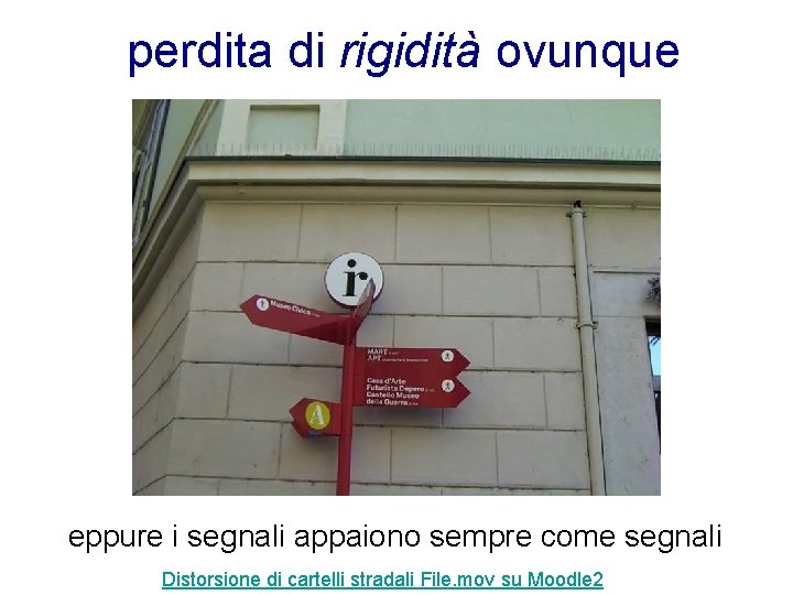 perdita di rigidità ovunque (Fantoni, Caudek & Domini, 2014) eppure i segnali appaiono sempre