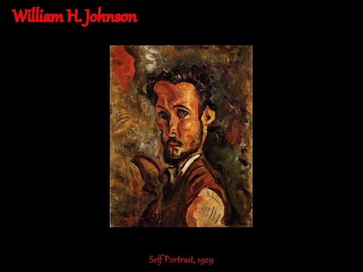 William H. Johnson Self Portrait, 1929 