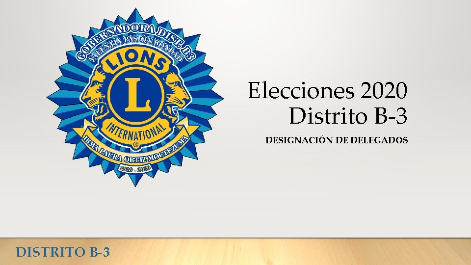 Elecciones 2020 Distrito B-3 DESIGNACIÓN DE DELEGADOS DISTRITO B-3 