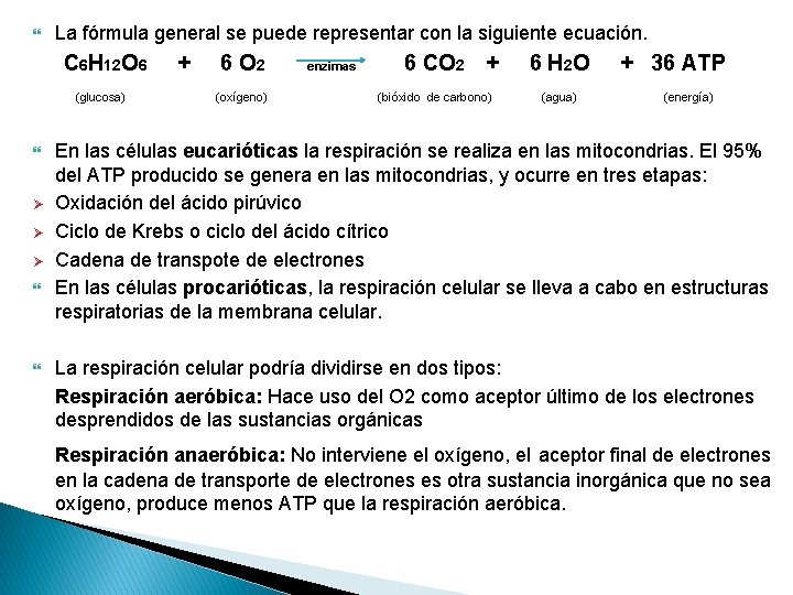  La fórmula general se puede representar con la siguiente ecuación. C 6 H