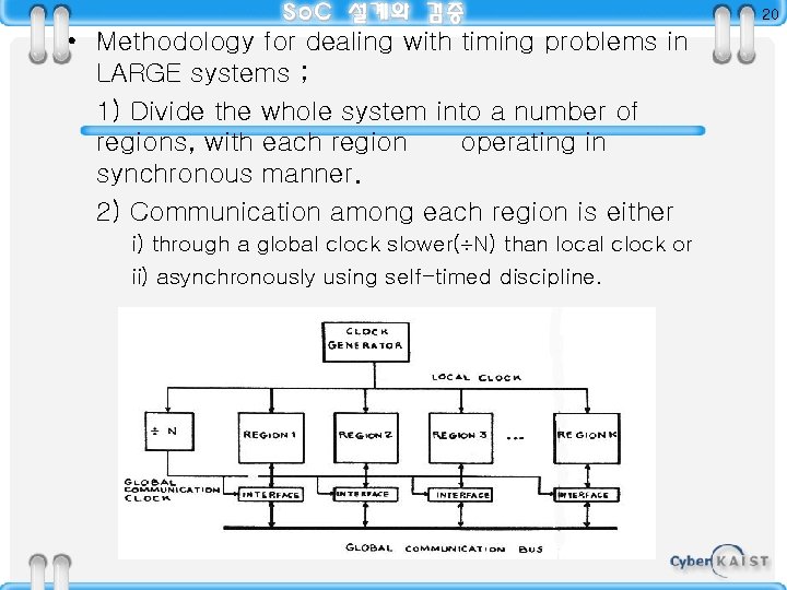 20 • Methodology for dealing with timing problems in LARGE systems ; 1) Divide