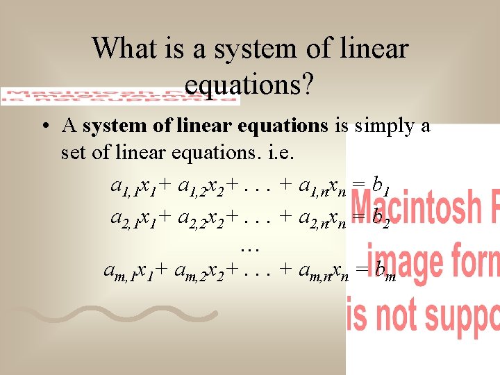 Math 2240 Linear Algebra Introduction Dr Sarah Adapted