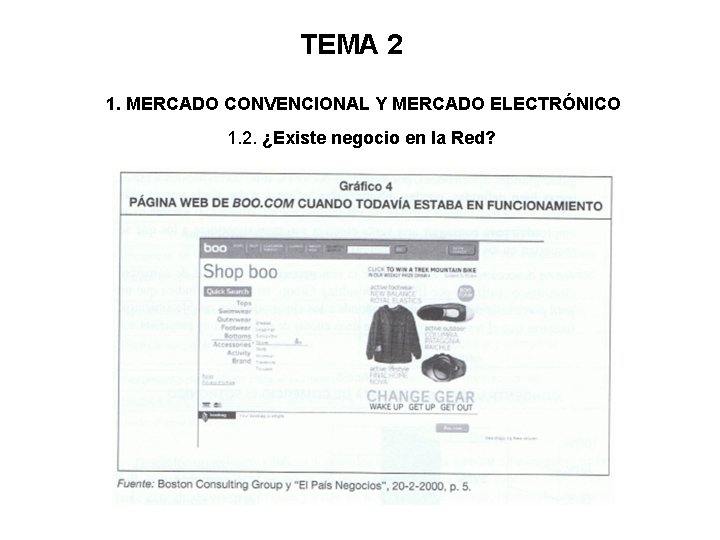 TEMA 2 1. MERCADO CONVENCIONAL Y MERCADO ELECTRÓNICO 1. 2. ¿Existe negocio en la