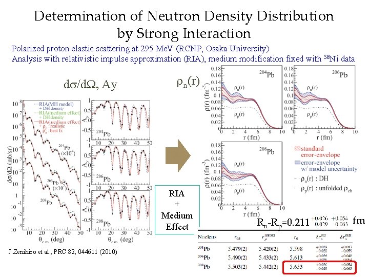 Determination of Neutron Density Distribution by Strong Interaction Polarized proton elastic scattering at 295