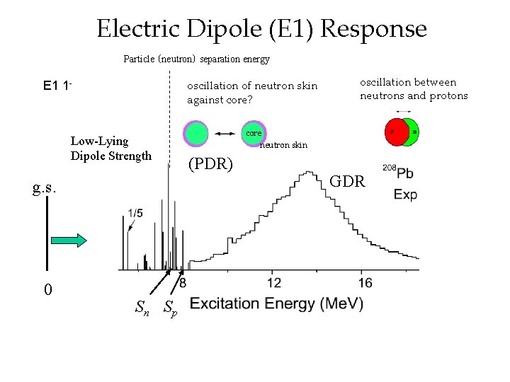 Electric Dipole (E 1) Response Particle （neutron） separation energy oscillation of neutron skin against