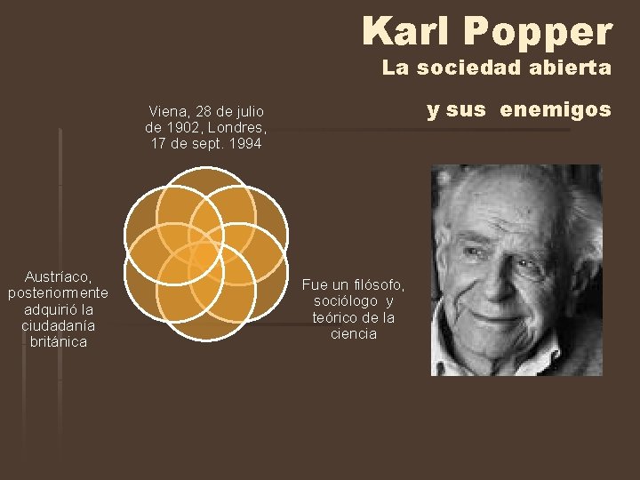 Karl Popper La sociedad abierta y sus enemigos Viena, 28 de julio de 1902,