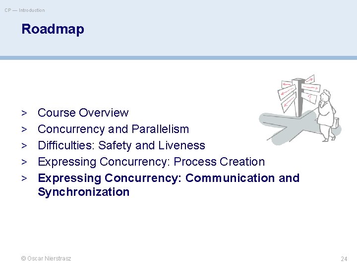 CP — Introduction Roadmap > Course Overview > Concurrency and Parallelism > Difficulties: Safety